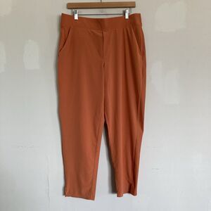 Athleta Mid Rise Brooklyn Ankle Pant 14 Sunset Orange Lounge Athleisure